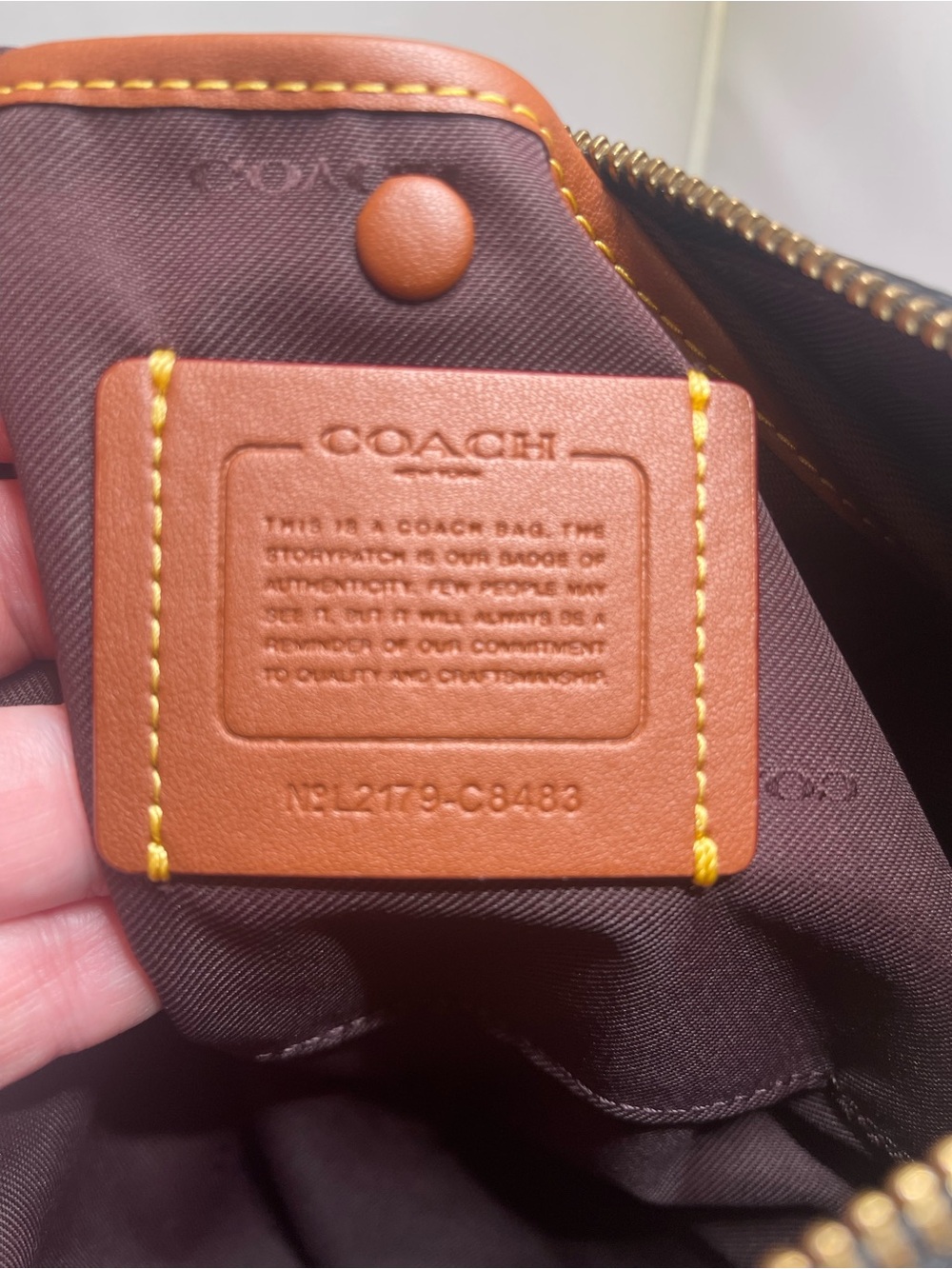 Coach Black Polished Pebble Leather Chaise Crossbody (C8483) - Picture 7 of 8